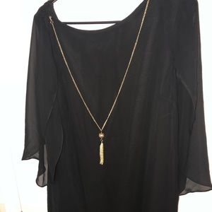 Black Dress w/ Necklace
